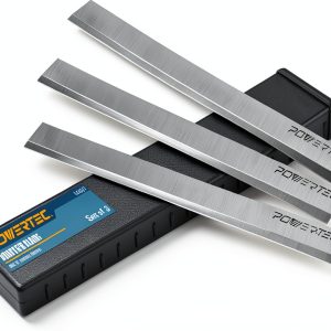 POWERTEC 6 Inch Jointer Blades for Delta 37-190 37-195 37-205 37-220 37-275X Jointer, Replacement for 37-658 Jointer Knives, Set of 3 (148031)-0