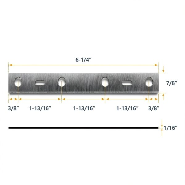 POWERTEC 6 Inch Jointer Blades for Grizzly G0612 Set of 2 HSS-5